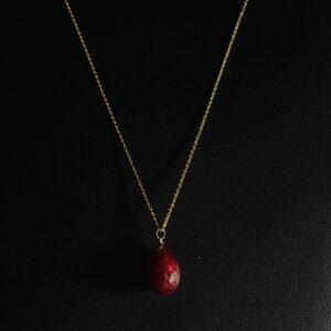 14k chain with genuine ruby pendant